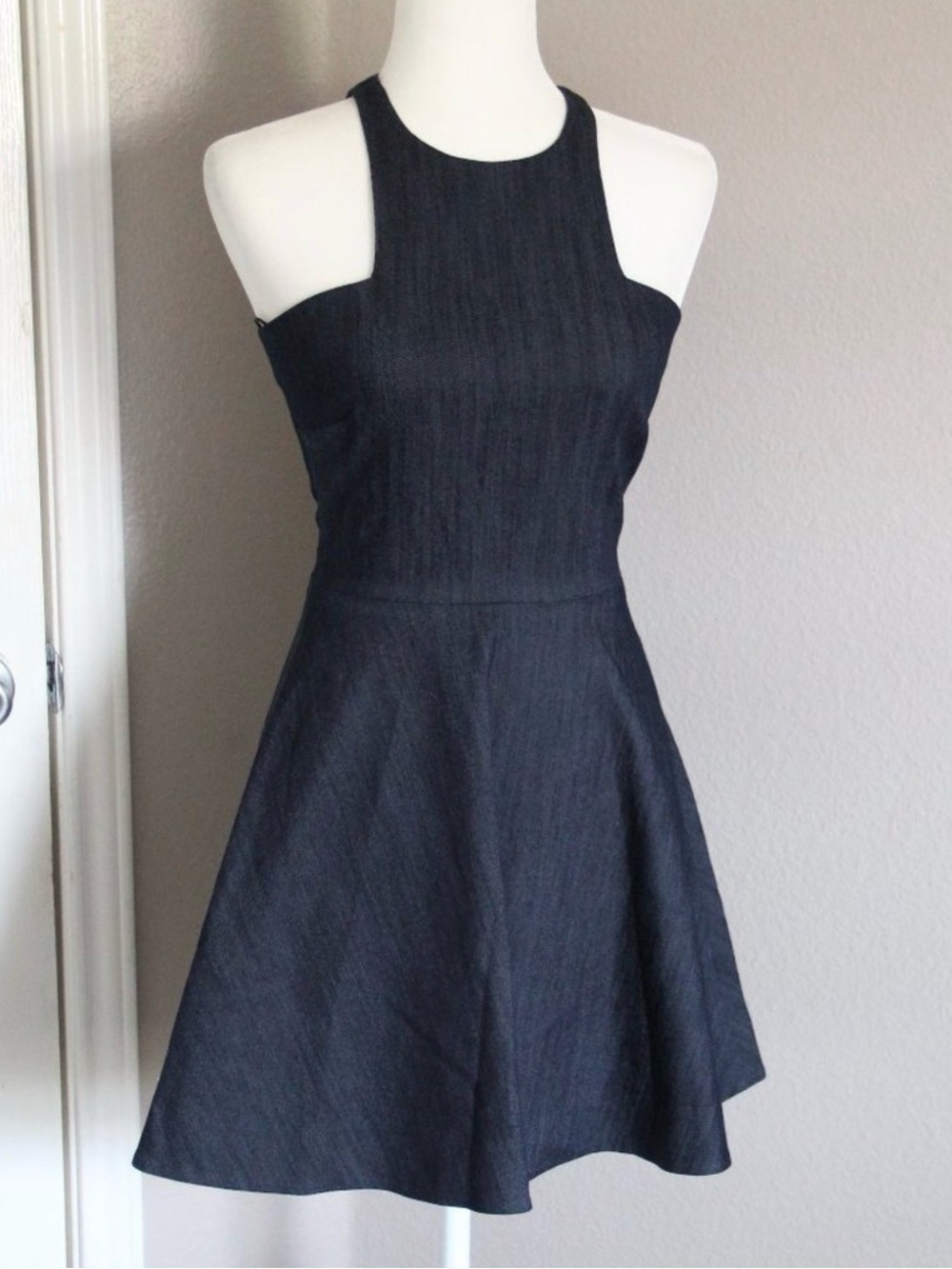 Elizabeth and James Clarissa Denim Fit & Flare Dress Indigo Size 0